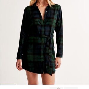 Abercrombie & Fitch Plaid Shirt Dress